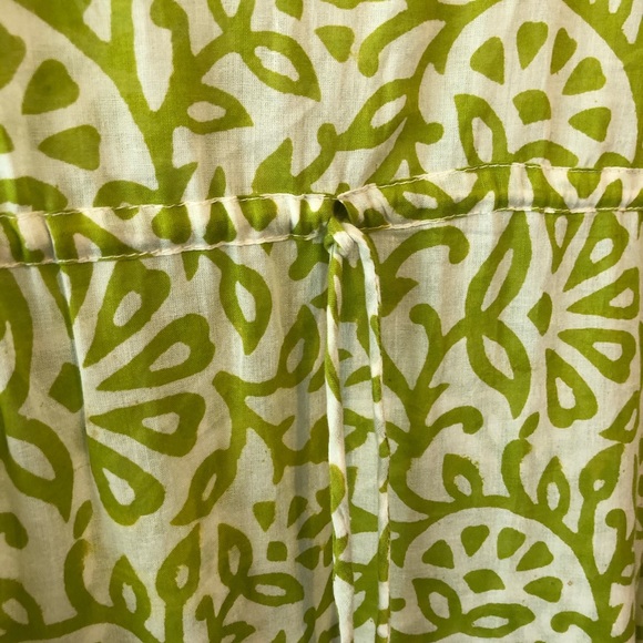 Gretchen Scott green white cover up xs 100% cotton - Picture 2 of 6